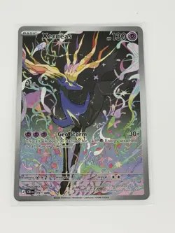 Pokemon Xerneas 091/086 CRI EN Holo Basic 130 HP Psychic Card Illustration Rare - Image 1