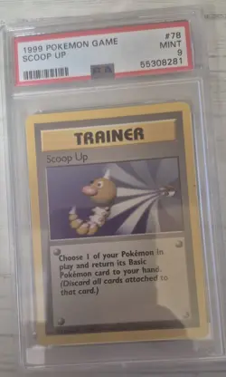1999 Scoop Up 078/102 Base Set Pokemon Trainer PSA 9 - Image 2