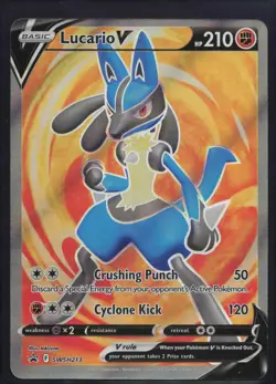 Lucario V SWSH213 Holo Promo Sword & Shield Promo Pokemon Near Mint - Image 1