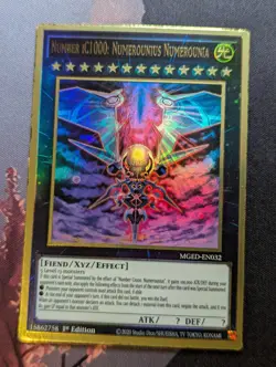 YUGIOH MGED-EN032 Number iC1000: Numerounius Numerounia Premium Gold Rare 1st Ed - Image 1