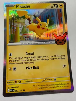 Pikachu 062/193 Holo Common Trick or Trade BOOster 2023 Pokemon Holo Near Mint - Image 1