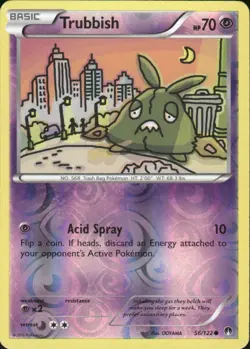TRUBBISH 56/122 BREAKPOINT COMMON REVERSE HOLO POKEMON OOYAMA - Image 1