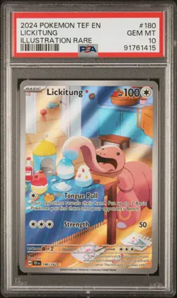 Pokemon TCG Lickitung Scarlet Violet Temporal Forces 180/162 Illustration Rare - Image 1