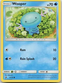 Wooper 25/70 Dragon Majesty Pokemon LP - Image 1