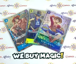 One Piece Ace Sabo Luffy - Asia Exclusive Mini Tin Vol 1 Set of 3 UNSEALED NM JP - Image 1