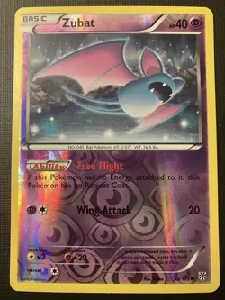 Zubat 53/135 Pokemon Black & White Plasma Storm 2012 Reverse Holo NM - Image 1
