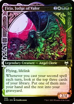 X 1 Firja, Judge of Valor NM-M Showcase FOIL Kaldheim 322 MTG Magic - Image 1
