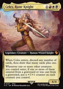 Celes, Rune Knight (#167) - Extended Art FIC NM MTG - Image 1