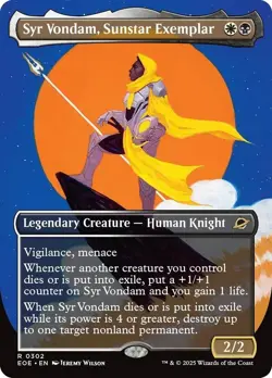 Syr Vondam, Sunstar Exemplar (Borderless) [Edge of Eternities] Foil Near Mint - Image 1