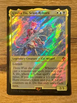 Magic MTG Final Fantasy G'raha Tia #222 *SURGE FOIL* Mythic Commander - Image 1