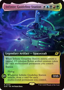 MTG FOIL Infinite Guideline Station Extended Art - Edge of Eternities #348 - Image 1
