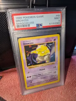 PSA 9 MINT - 1999 Pokemon Game Drowzee 49 SHADOWLESS WOTC Pokemon Card - Image 1
