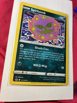 Spiritomb Rare - 103/198 - Chilling Reign Pokemon 2021 - ERROR MISCUT CARD -RARE - Image 3