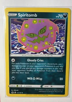 Spiritomb Rare - 103/198 - Chilling Reign Pokemon 2021 - ERROR MISCUT CARD -RARE - Image 5