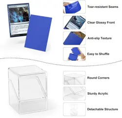 Card Deck Case, Deck Box with 100 Pack Card Sleeves and Divider, Standard Size C - Image 4