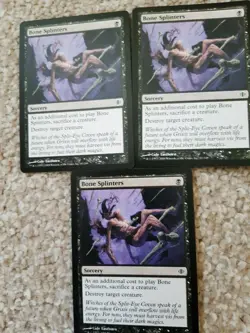 MTG 3 x Bone Splinters - Shards of Alara - NM - Image 1