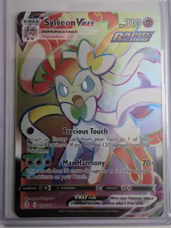 Pokemon TCG Sylveon VMAX 211/203 Evolving Skies Rainbow Secret Rare Card 211/203 - Image 1