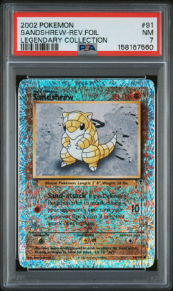 2002 POKEMON LEGENDARY COLLECTION #91 SANDSHREW-REV.FOIL LEGENDARY COLLECTION - Image 1