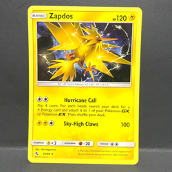 2019 POKEMON HIDDEN FATES ZAPDOS 24/68 HOLO (RARE) - Image 1