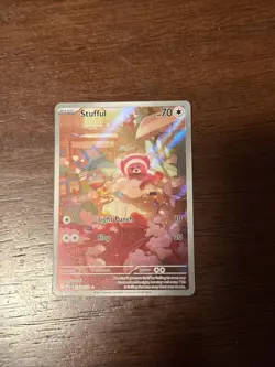 Pokemon TCG Stufful 154/132 Me01 Mega Evolution Holo Illustration Rare 70 HP EN - Image 1