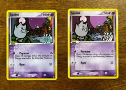 Pokemon TCG SPOINK Reverse Holofoil & Regular. EX Crystal Guardians (2006). NM/M - Image 1