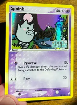 Pokemon TCG SPOINK Reverse Holofoil & Regular. EX Crystal Guardians (2006). NM/M - Image 3