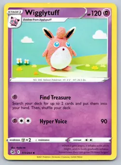 Wigglytuff 111/264 Fusion Strike Pokemon NM - Image 1