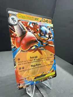 Mega Lucario ex 077/132 Me01: Mega Evolution Holo Double Rare Pokemon Near Mint - Image 2