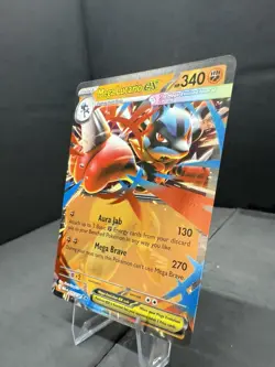 Mega Lucario ex 077/132 Me01: Mega Evolution Holo Double Rare Pokemon Near Mint - Image 3