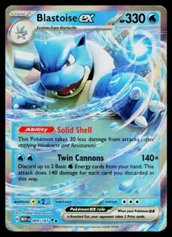 Blastoise ex 009/165 Double Rare 151 Pokemon Near Mint - Image 1