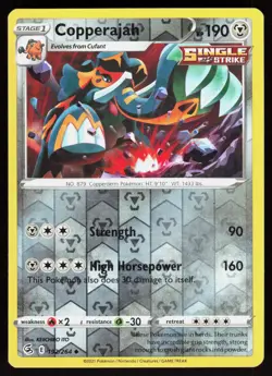 Copperajah 192/264 Uncommon Fusion Strike Pokemon Reverse Holo Lightly Played - Image 1