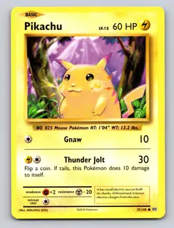 Pikachu 35/108 Common XY Evolutions Pokemon NM - Image 1