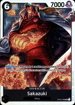 One Piece TCG • Sakazuki OP02-099 • Super Rare • ENG/NM - Image 1
