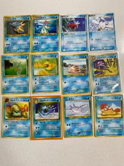 Vintage Japanese Pokemon Card Lot 12 Old Back Water Fossil Neo Gen Psyduck - Image 1