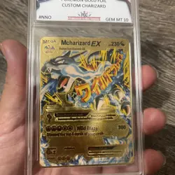 Mcharizard EX HP230 Gold Metal Pokemon Card-Collectible Gift Display Graded PGC - Image 4