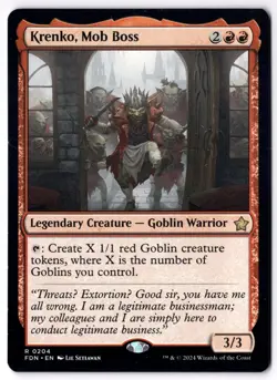 Krenko, Mob Boss FDN 204 Magic: The Gathering R NM - Image 1