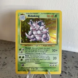 Pokemon TCG Nidoking Base Set 11/102 Holo Unlimited Holo Rare LP/NM - Image 1