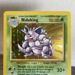 Pokemon TCG Nidoking Base Set 11/102 Holo Unlimited Holo Rare LP/NM - Image 2