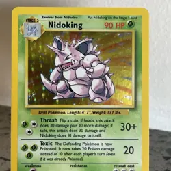 Pokemon TCG Nidoking Base Set 11/102 Holo Unlimited Holo Rare LP/NM - Image 4