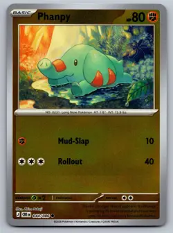 PHANPY 044/086 REVERSE HOLO C POKEMON ME04: CHAOS RISING NM/M - Image 1