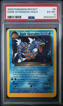 Pokemon Psa 6 team rocket error oc mis cut dark gyarados holo 2000 8/82 - Image 1