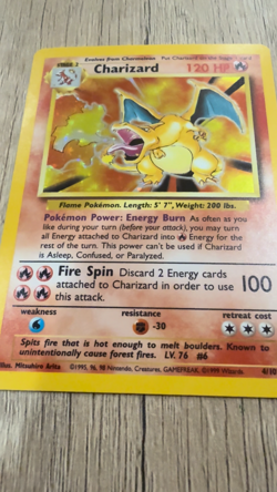 1999 Pokemon Base Set Charizard Holo 4/102 Unlimited Vintage WOTC LP - Image 2