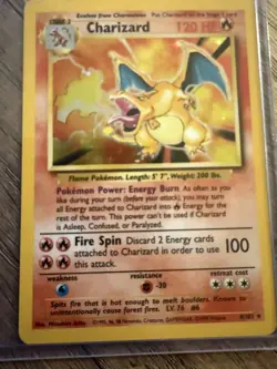 1999 Pokemon Base Set Charizard Holo 4/102 Unlimited Vintage WOTC LP - Image 3