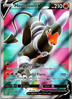 Pokemon Houndoom V (Full Art) 178/189 Ultra Rare NM - Image 1