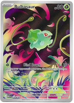 BULBASAUR ILLUSTRATION RARE 133/132 Pokemon Mega Evolution - Image 1