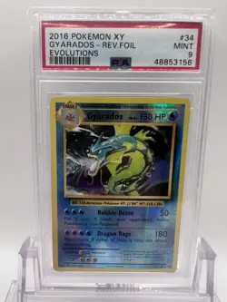 PSA 9 - 2016 Pokemon XY Evolutions Gyarados Reverse Foil #34/108 - Image 1