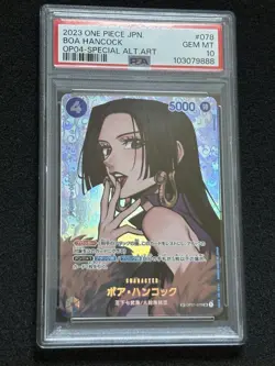 PSA 10 Boa Hancock SP OP04 Kingdoms of Intrigue OP01-078 Japanese ONE PIECE - Image 1