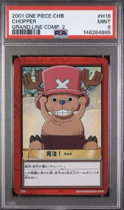 PSA 9 2001 ONE PIECE CARDDASS HYPER BATTLE GRAND LINE COMPILATION 2 H18 CHOPPER - Image 2