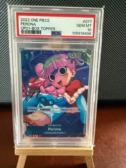 !!PSA 10!! One Piece Perona (Box Topper) OP01-077 Romance Dawn Foil - Image 1