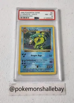 Gyarados 6/102 SHADOWLESS - Base Set *PSA 8 - NM-MT* Holo Rare Pokemon Card - Image 1
